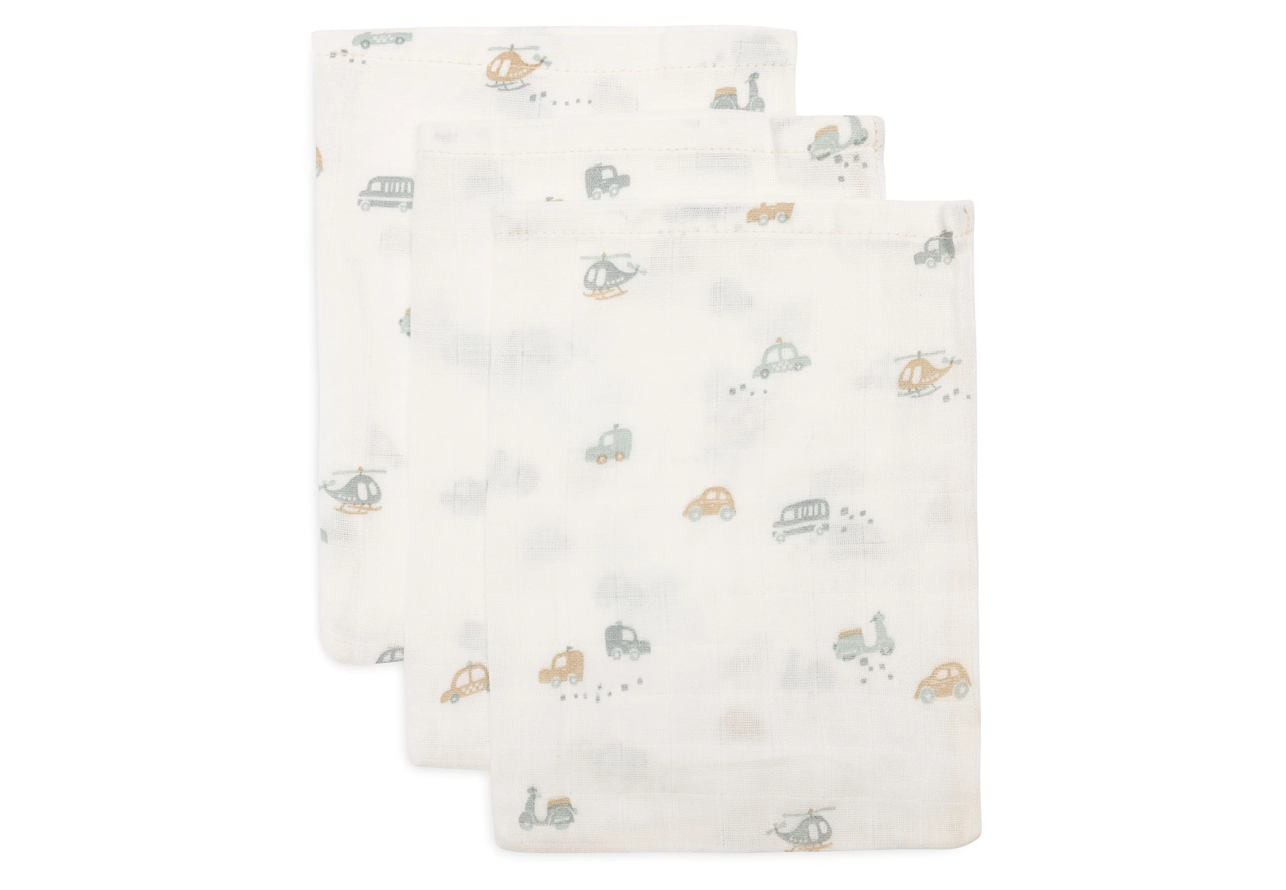 Gant de Toilette Gaze de Coton - On The Go - 3 Unités