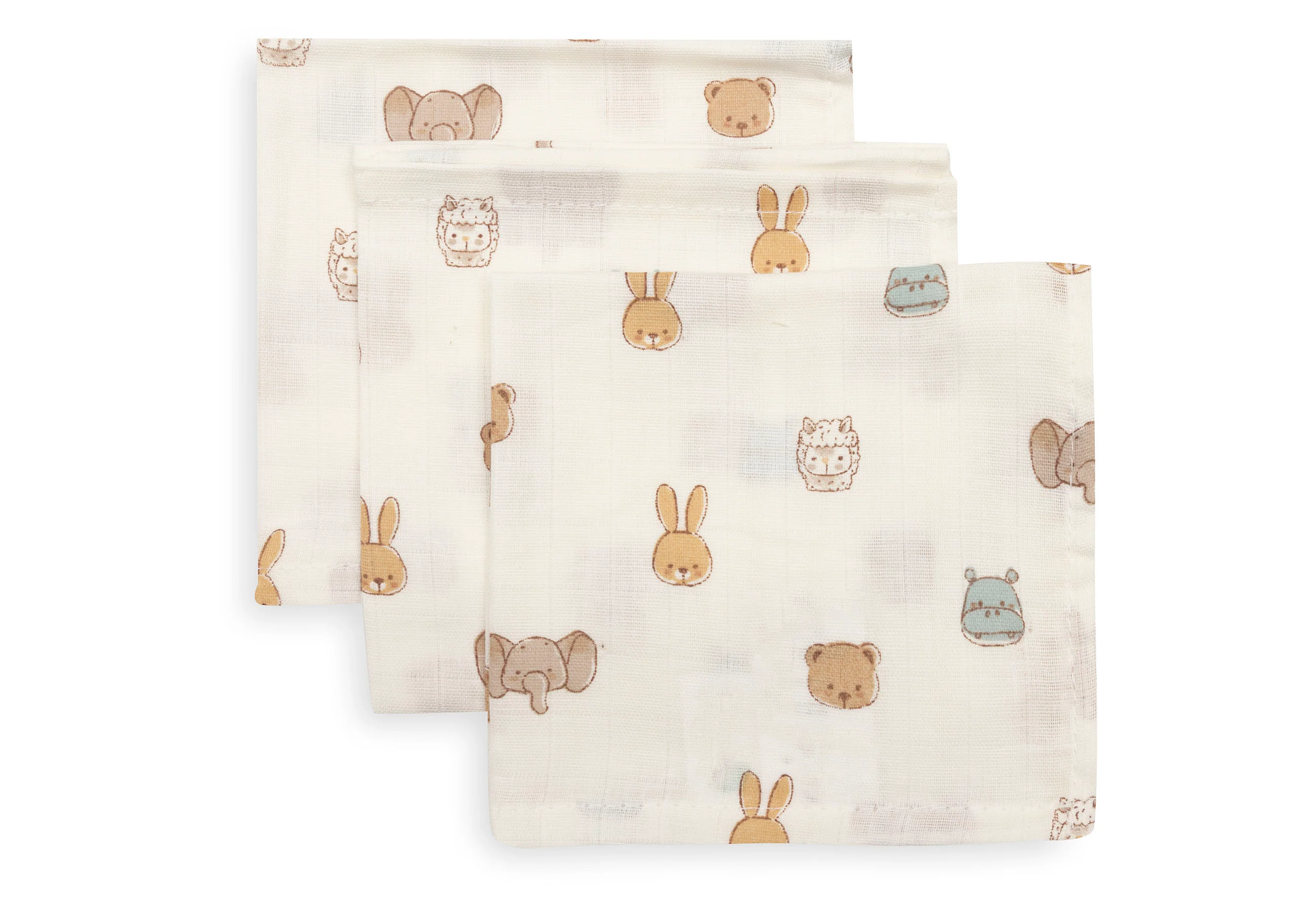 Serviette gaze de Coton 31x31cm - Jollies - 3 Unités